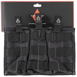 Advance Warrior Solutions AROTTMPBL Double Mag Pouch Open Top Black MOLLE