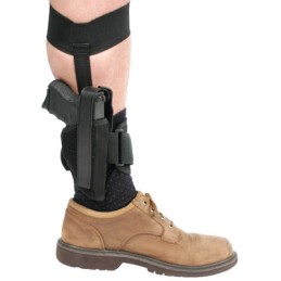 Blackhawk 40AH00BKL Ankle  Size 00 Black Cordura Fits Sm Frame 5rd Revolver wHammer Spur Velcro Mount Left Hand