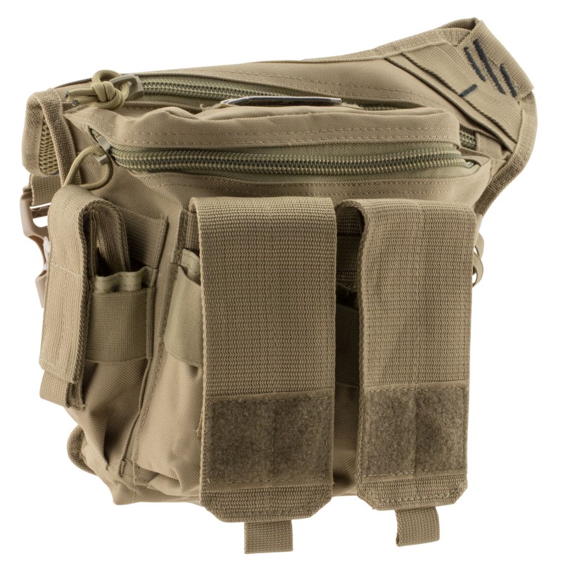 GPS Bags 981RDP Rapid Deployment Sling Pack Tan 600D Polyester with Removeable Handgun Holster External Pockets  Internal Storag