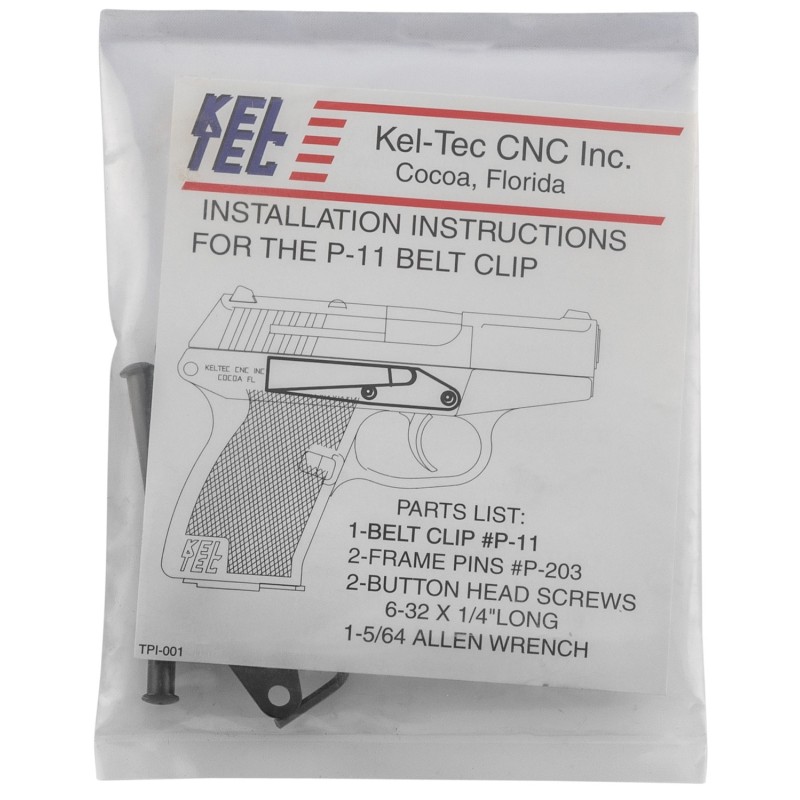 KelTec P11380B Belt Clip  KelTec P11 Blued Steel Handgun Right