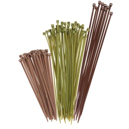 Vanish 15823 Hunting Blind Cable Ties  TanGreenBrown Nylon 100 PK