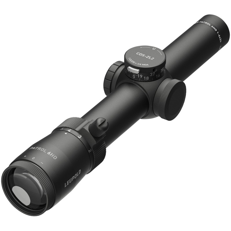 Leupold 182352 Patrol 6HD  Matte Black 16x24mm CDSZL2 30mm Tube Illuminated CMR2 Reticle Features Throw Lever