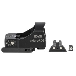 Meprolight USA 88070500 MicroRDS  Black 1 x 0.9 x 0.7 3 MOA Red Dot Glock Except Slimline