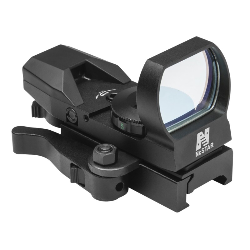 NcStar D4BQ Red Four Reticle Reflex  Black Anodized 1 x 0.95 x 1.34 3 MOA Red Dot Multi Reticle QR Mount