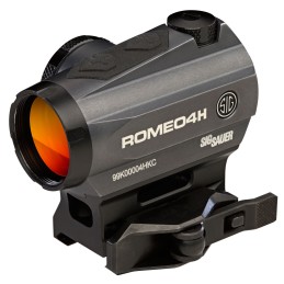 Sig Sauer ElectroOptics SOR43013 Romeo4H  Graphite 1 x 20 mm Green Dot Horseshoe Ballistic Reticle