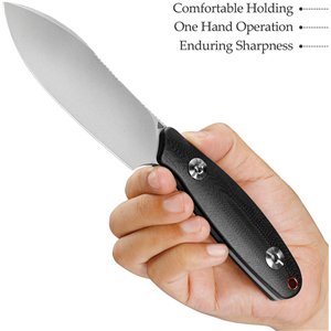 Aubergine Fixed Blade Black