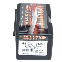 Berrys 97080 Superior Pistol 44Cal 240gr Flat Point 200Box