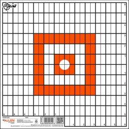 EZAim 15495 Grid Target  Paper Hanging 12x12 OrangeWhite 12 Per Pack