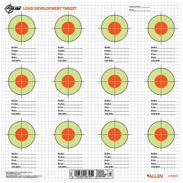 EZAim 15616 Load Development  Hanging Paper 13.5 x 13.5 Fluorescent Green  OrangeWhite 25 Pack