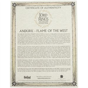LOTR Museum Collection Anduril