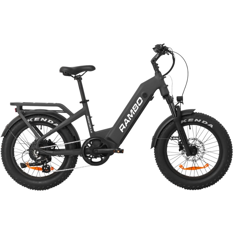 Rambo Bikes ROO30BK Rooster 3.0  Matte Black 750W Rambo Hub Motor Motor Up to 30MPH Speed