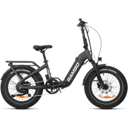 Rambo Bikes RANBK Ranger Folding Matte Black 750W Rambo Hub Motor Motor Up to 30MPH Speed