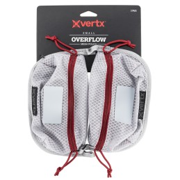 Vertx VTX5195AGYNA Overflow Pouch 2 pk Small Size made of White Nylon with Mesh  Red Accents YKK Zipper  Durable Hook Back Panel