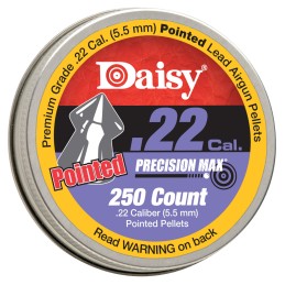 Daisy 997922512 PrecisionMax Premium 22 Lead Pointed Field Pellet 250Tin