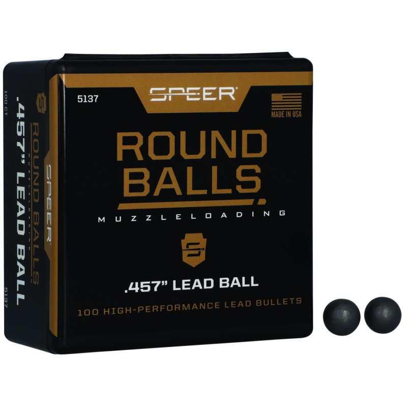 Speer 5137 Lead Balls  45Cal Lead Ball 143gr 100 Per Box5 Case