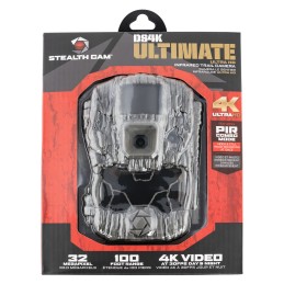 Stealth Cam STCDS4KU 4K Camera DS4K Transmit Camo No Glow IR Flash Up to 128GB SD Card Memory Features Integrated Python Provisi