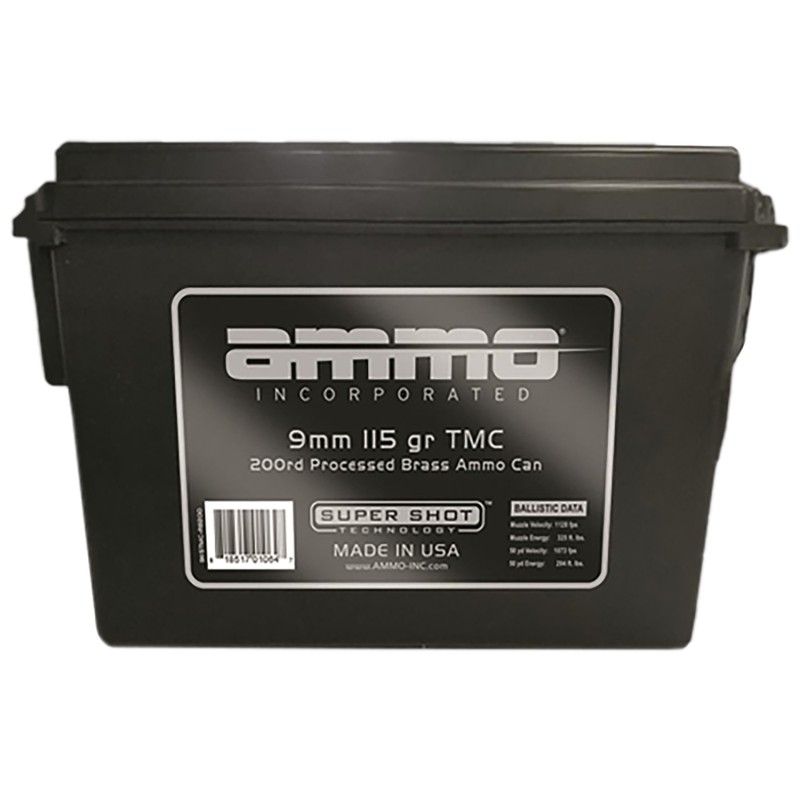 Ammo Inc 9115TMCRB200 Signature  9mm Luger 115gr Total Metal Case200 Per Box