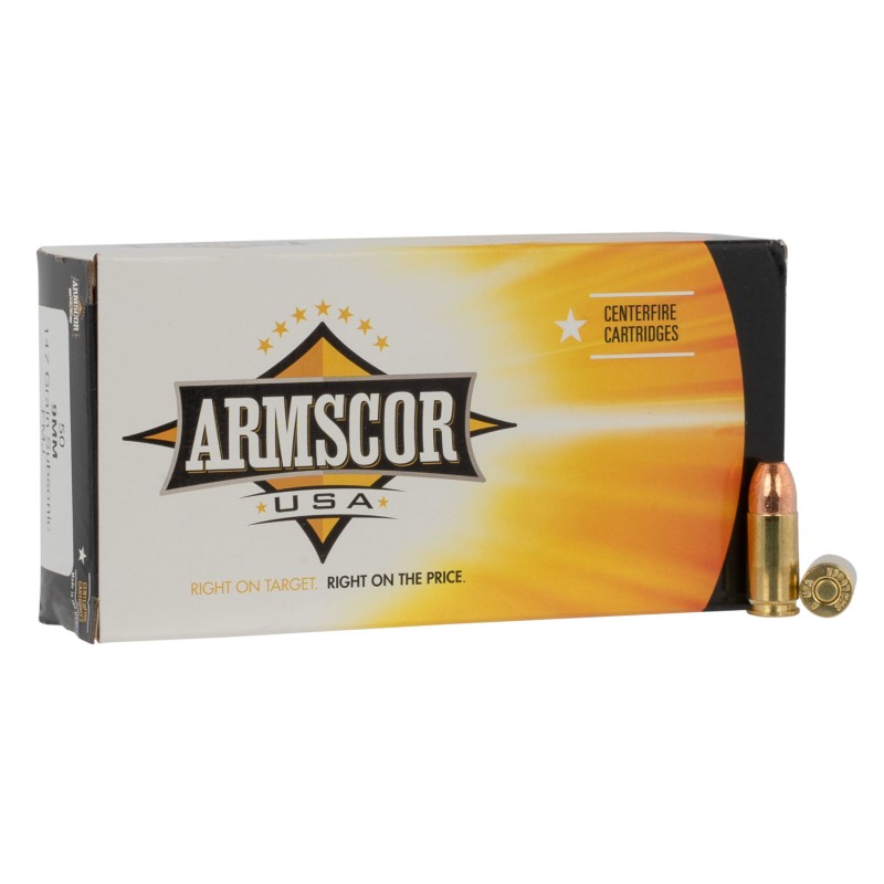 Armscor FAC95 USA  9mmLuger 147gr Full Metal Jacket 50 Per Box20 Case