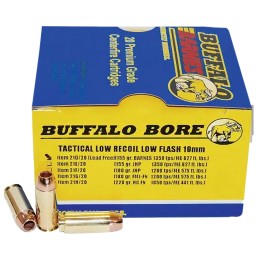 Buffalo Bore Ammunition 21D20 BuffaloBarnes Strictly Business 10mmAuto 155gr Barnes TACXP Lead Free 20 Per Box12 Case