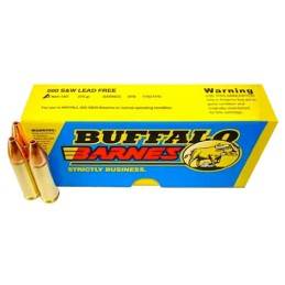 Buffalo Bore Ammunition 18D20 BuffaloBarnes Strictly Business 500SW Mag 375gr Barnes VORTX XPB Lead Free 20 Per Box12 Case