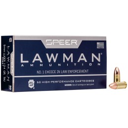 Speer 53651 Lawman  9mmLuger 124gr Total Metal Jacket 50 Per Box20 Case