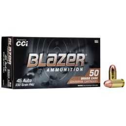 CCI 5230 Blazer Brass Handgun 45ACP 230gr Full Metal Jacket 50 Per Box20 Case