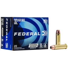 Federal C32HRB Personal Defense  32HR Mag 85gr Jacketed Hollow Point 20 Per Box25 Case