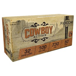 Fiocchi 32LA Cowboy Action  32SWLong 100gr Lead Wadcutter 50 Per Box20 Case