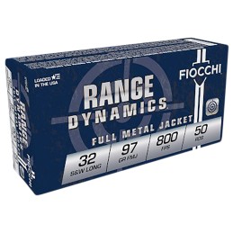 Fiocchi 32SWLA Range Dynamics  32SWLong 97gr Full Metal Jacket 50 Per Box20 Case