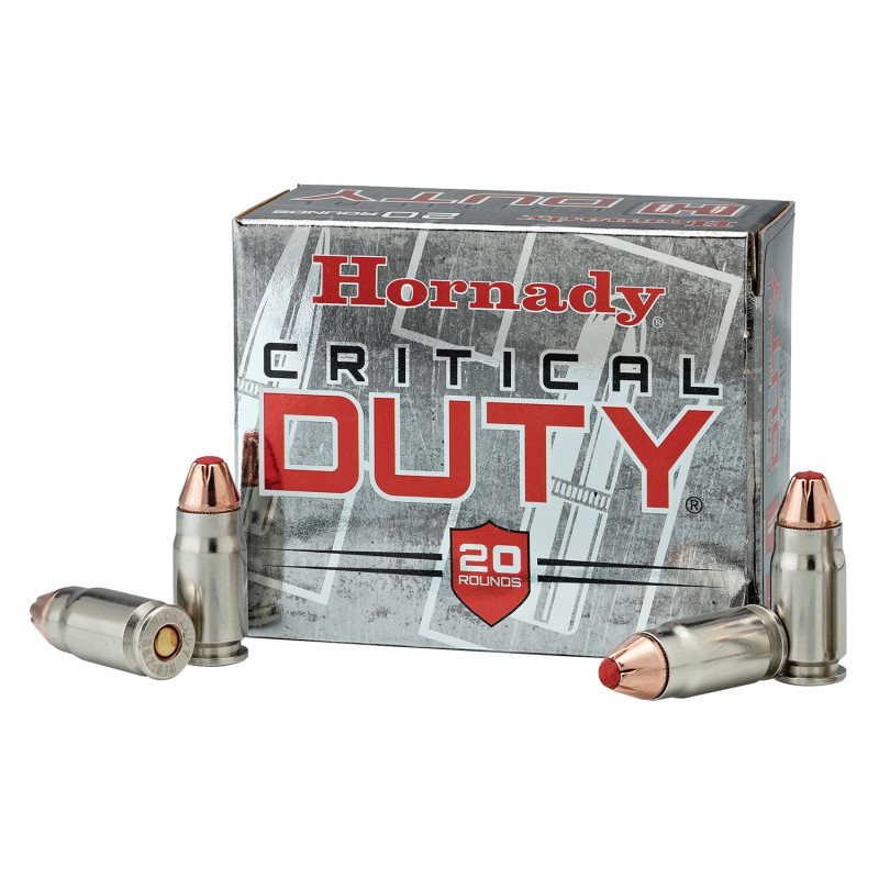 Hornady 90216 Critical Duty  9mmLugerP 124gr Hornady FlexLock 25 Per Box10 Case