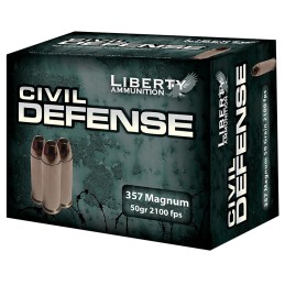 Liberty Ammunition LACD357030 Civil Defense  357Mag 50gr Lead Free Fragmenting Hollow Point 20 Per Box50 Case