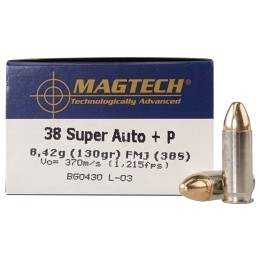 Magtech 38S RangeTraining  38SuperP 130gr Full Metal Jacket 50 Per Box20 Case