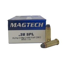 Magtech 38C RangeTraining  38Special 158gr Semi Jacketed Soft Point Flat 50 Per Box20 Case