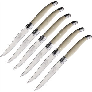 Laguiole Steak Knife Set White