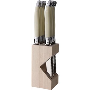 Laguiole Steak Knife Set White