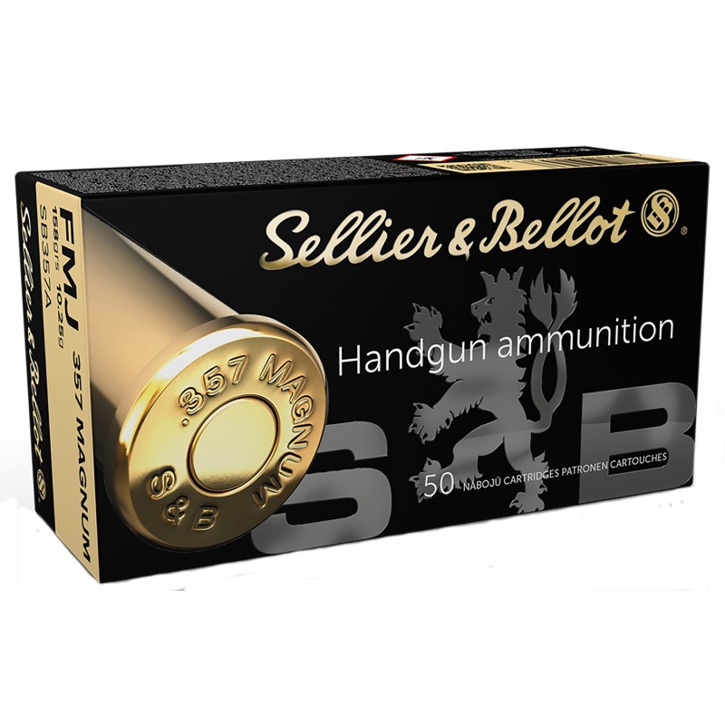 Sellier  Bellot SB357A Handgun  357Mag 158gr Full Metal Jacket 50 Per Box20 Case