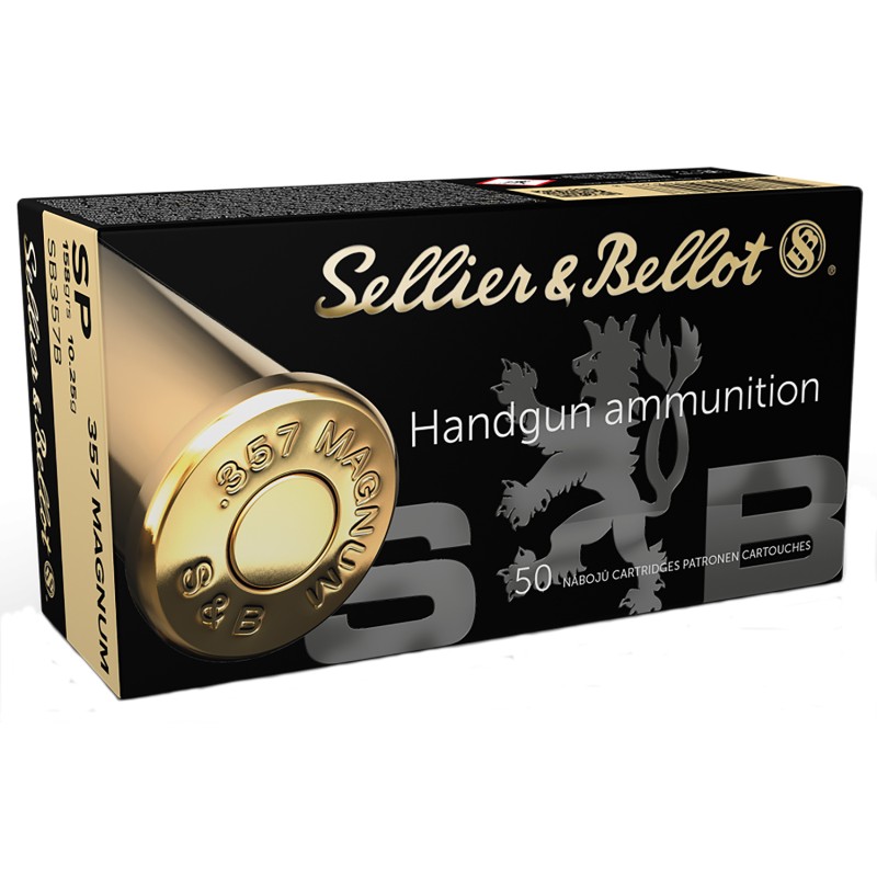 Sellier  Bellot SB357B Handgun  357Mag 158gr Soft Point 50 Per Box20 Case