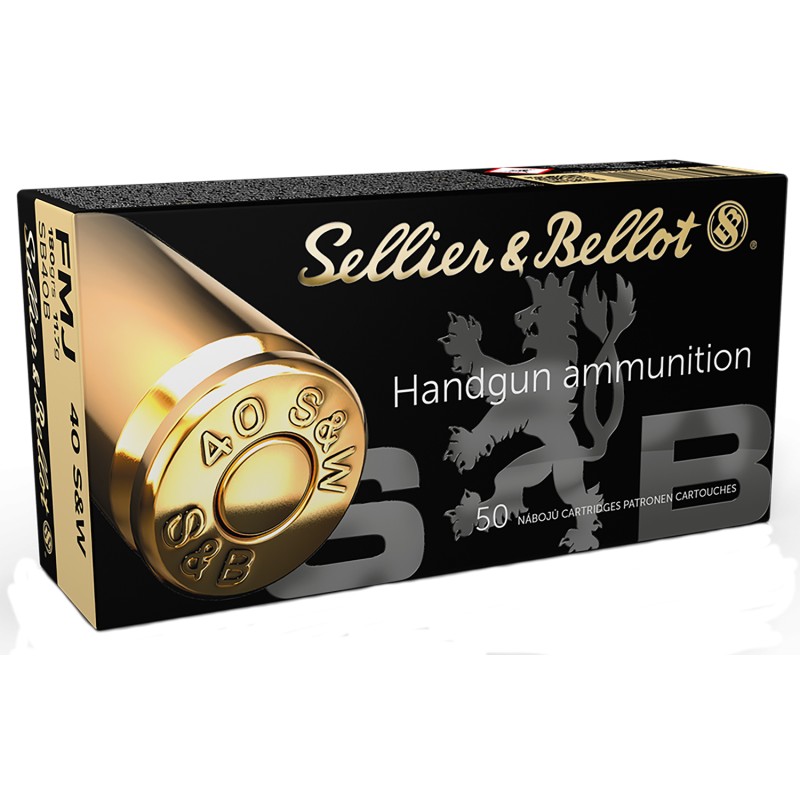 Sellier  Bellot SB40B Handgun  40SW 180gr Full Metal Jacket 50 Per Box20 Case