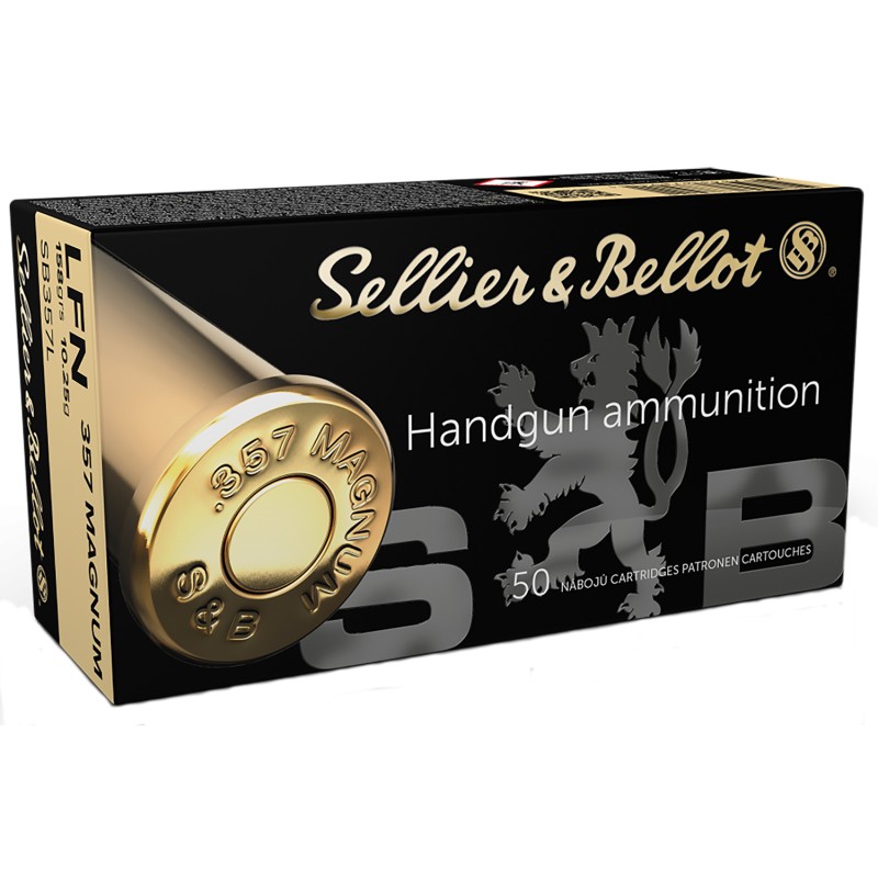 Sellier  Bellot SB357L Handgun  357Mag 158gr Lead Flat Nose 50 Per Box20 Case