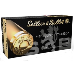 Sellier  Bellot SB40C Handgun  40SW 180gr Jacketed Hollow Point 50 Per Box20 Case