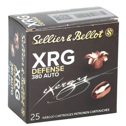 Sellier  Bellot SB380XA XRG Defense 380ACP9mm BrowningCourt 77gr Solid Copper Hollow Point 25 Per Box40 Case