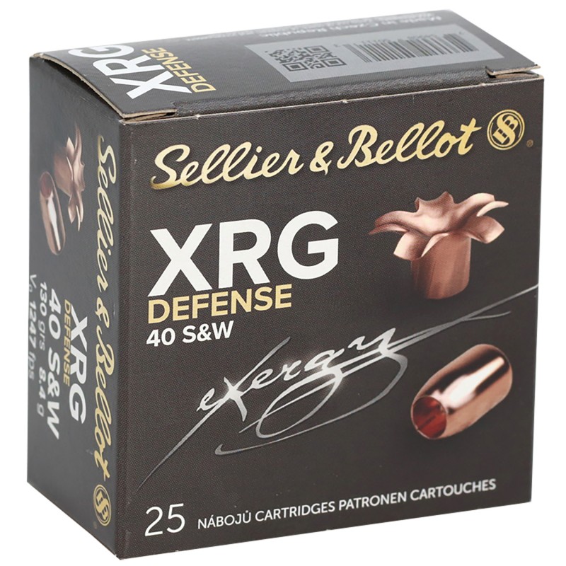 Sellier  Bellot SB40XA XRG Defense 40SW 130gr Solid Copper Hollow Point 25 Per Box40 Case