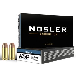 Nosler 51284 Assured Stopping Power Handgun 45ACP 230gr Jacketed Hollow Point 50 Per Box10 Case