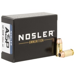 Nosler 51283 Assured Stopping Power Handgun 40SW 150gr Jacketed Hollow Point 20 Per Box20 Case