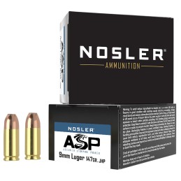 Nosler 51290 Assured Stopping Power Handgun 9mmLuger 147gr Jacketed Hollow Point 20 Per Box20 Case