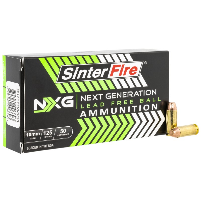 SinterFire Inc SF10125NXG Next Generation NXG  10mmAuto 125gr Lead Free Ball 50 Per Box20 Case