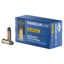 PPU PPH38SS Handgun  38Special 158gr Semi Wadcutter 50 Per Box10 Case