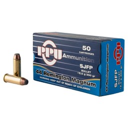 PPU PPH44MF Handgun  44RemMag 300gr Semi Jacketed Flat Point 50 Per Box10 Case