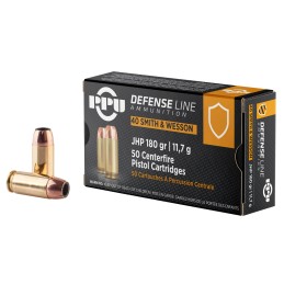 PPU PPD40 Defense  40SW 180gr Jacketed Hollow Point 50 Per Box10 Case