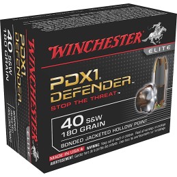 Winchester Ammo S40SWPDB1 Defender  40SW 180gr Bonded Jacket Hollow Point 20 Per Box10 Case